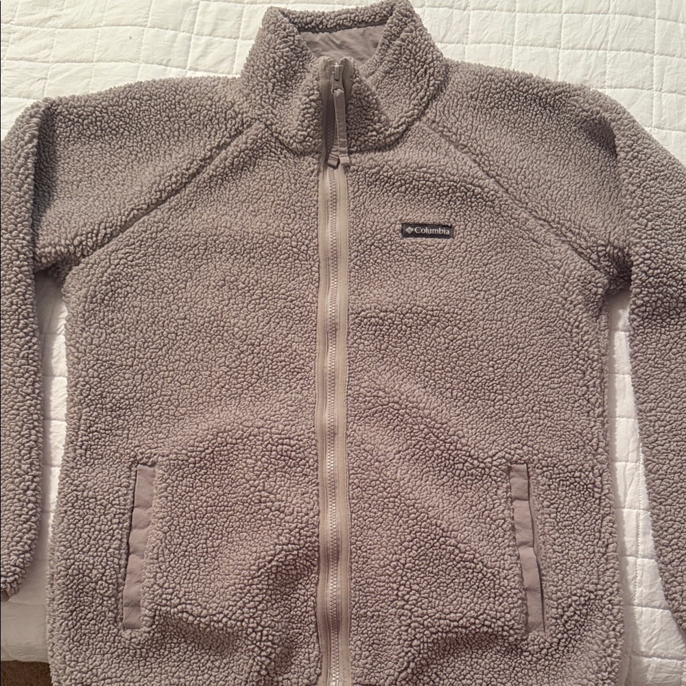 Columbia Beige Sherpa Fleece Jacket